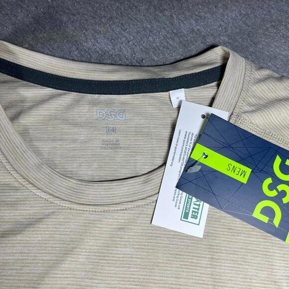 DSG Dicks Sporting Goods Men's Medium Beige Ribbed Tank Top Active Moisture Wick - Picture 3 of 6